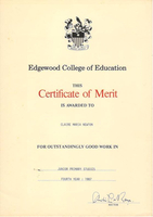Certificate of Merit - Junior Primary Studies